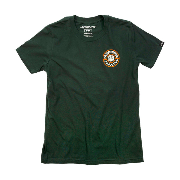 Fasthouse Youth Realm SS Tee Forest Green YL