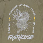 Fasthouse Youth Venom Tee Light Olive - Y Medium