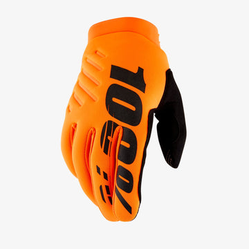 100% Brisker Gloves Fluo Orange/Black XX-Large