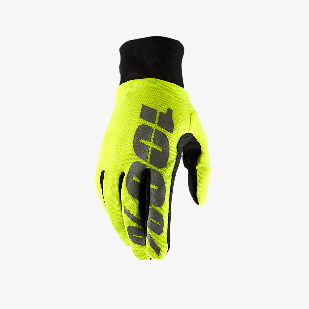 100% Hydromatic Gloves Neon Yellow X-Large