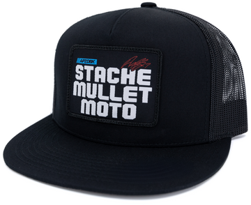 DBK Stache Mullet Moto 2Fifty Hat -  Black