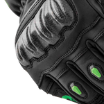RST S1 CE Leather Glove - Black/Fluro Green - M