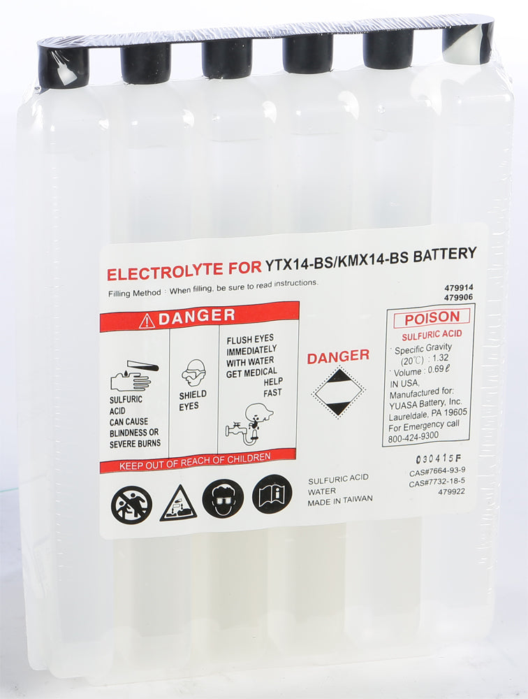 Electrolyte Pack Ytx14 Bs Ea/ Acid Pack Ytx14 Bs