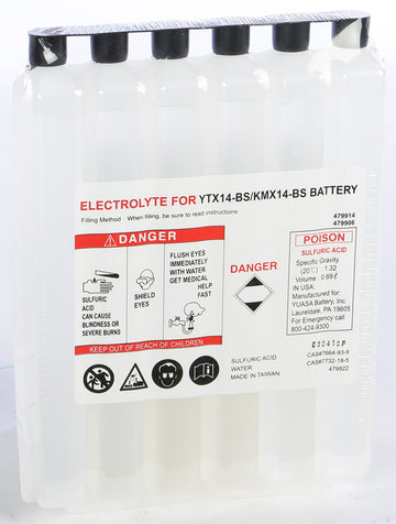 Electrolyte Pack Ytx14 Bs Ea/ Acid Pack Ytx14 Bs