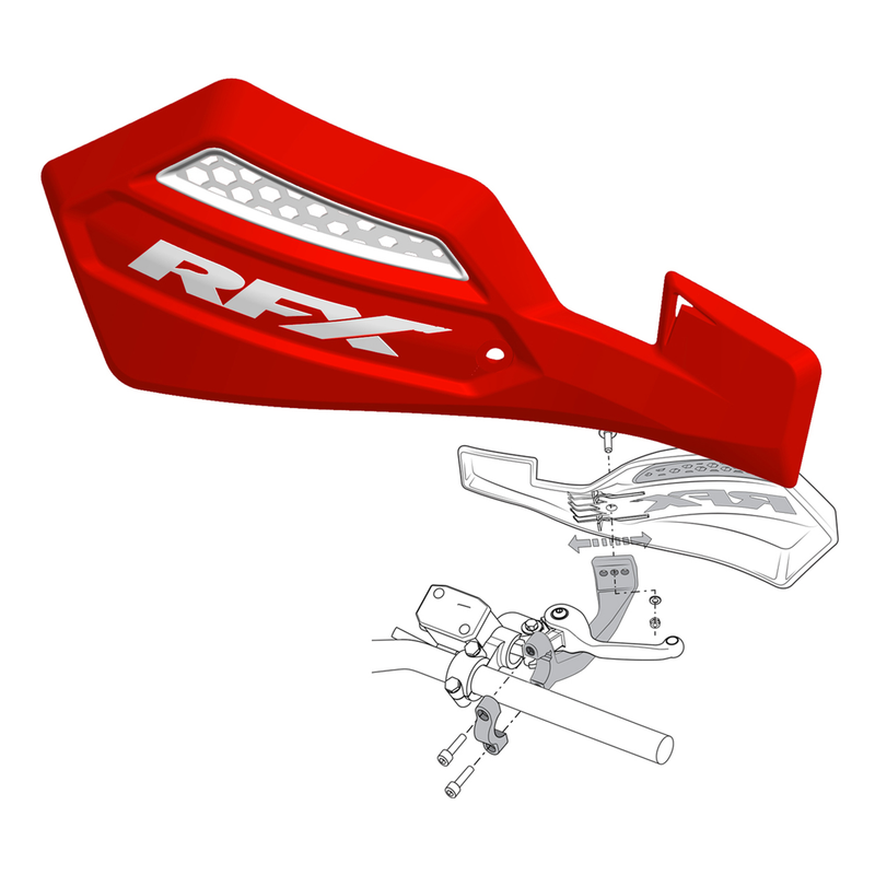 Race Series Handguard Red Inc Mount Kit