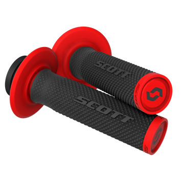 Scott SX II Lock-On Grip and Cam Set - Black/Red 292452-1042222