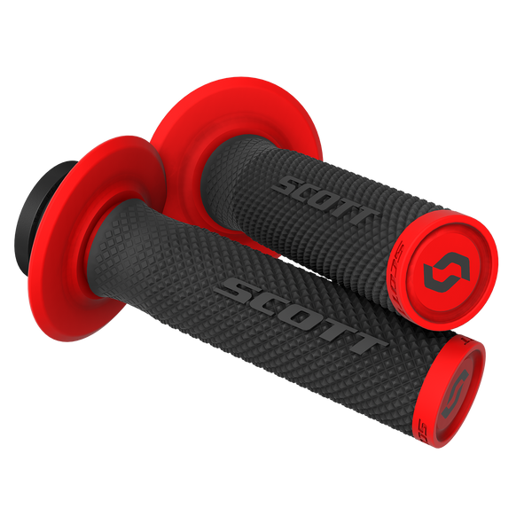 Scott SX II Lock-On Grip and Cam Set - Black/Red 292452-1042222