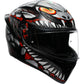 AGV K1 S Helmet - Lyzard - Matte Black/Gray/Red - Small 2118394003-044-S | Street Full Face Adult Helmet