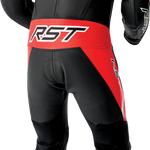 RST Tractech Evo D3O CE Leather Suit - Black/Fluro Red - M