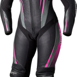 RST Women's Tractech Evo D3O CE Leather Suit - Black/Pink - 3XL
