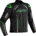 RST S1 CE Textile Jacket - Black/Grey/Neon Green - 3XL