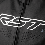RST S1 CE Leather Jacket - Black/Black/White - 2XL