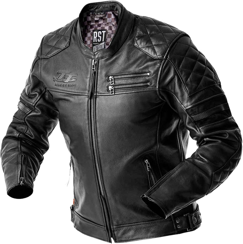RST Hillberry D3O CE Leather Jacket - Black - XL