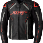 RST S1 CE Leather Jacket - Black/Grey/Red - 3XL
