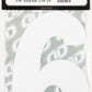 #6 6" White Super X Digits 3/Pk