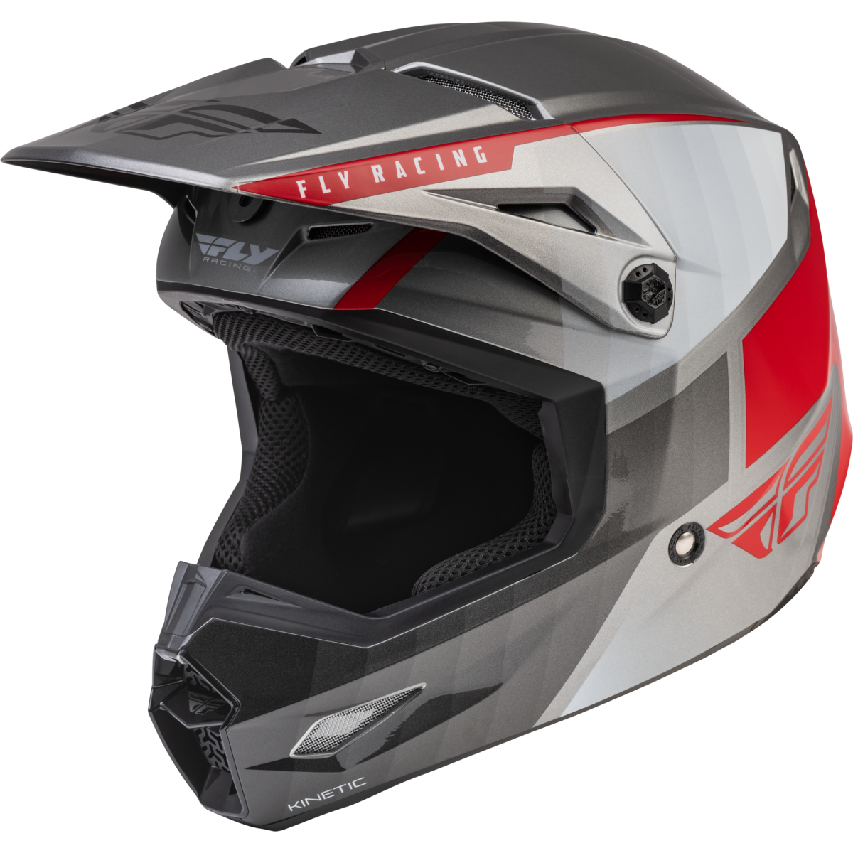 Fly Racing Kinetic Drift Helmet Grey Red 2XL by WPS