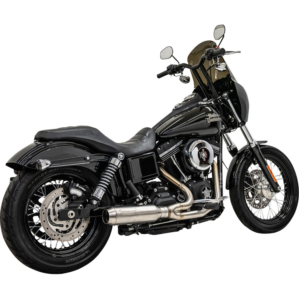 BASSANI XHAUST 2-into-1 Ripper Exhaust System with Super Bike Muffler - Stainless Steel 1D7SS