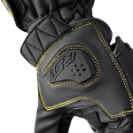 RST S1 CE Leather Glove - Black/Fluro Yellow - M