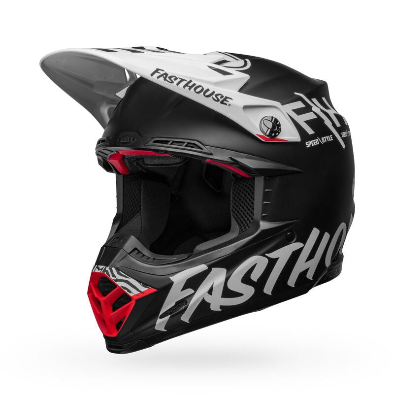Bell Fasthouse Moto-9S Flex Crew Matte Black/White L