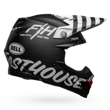 Bell Fasthouse Moto-9S Flex Crew Matte Black/White XL