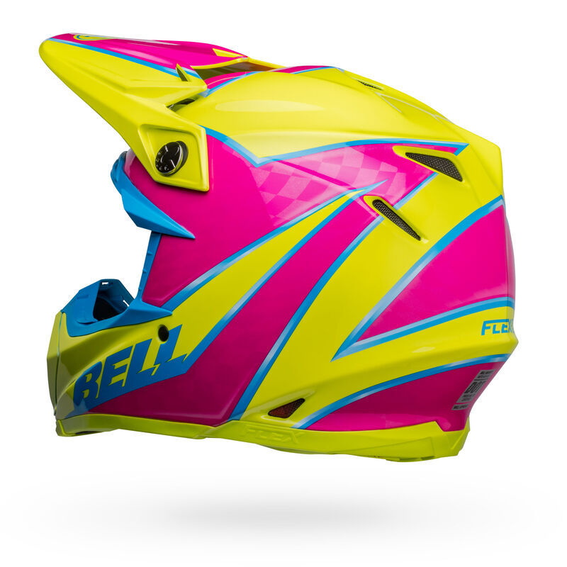 Bell Moto-9s Flex Sprite Gloss Yellow/Magenta - Medium