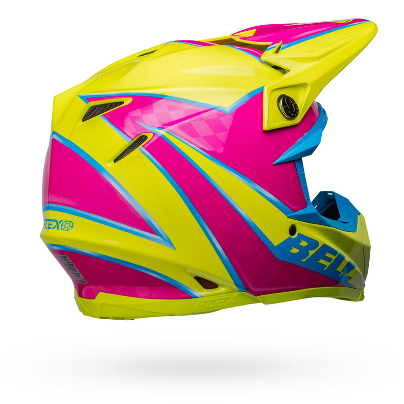 Bell Moto-9s Flex Sprite Gloss Yellow/Magenta - Medium