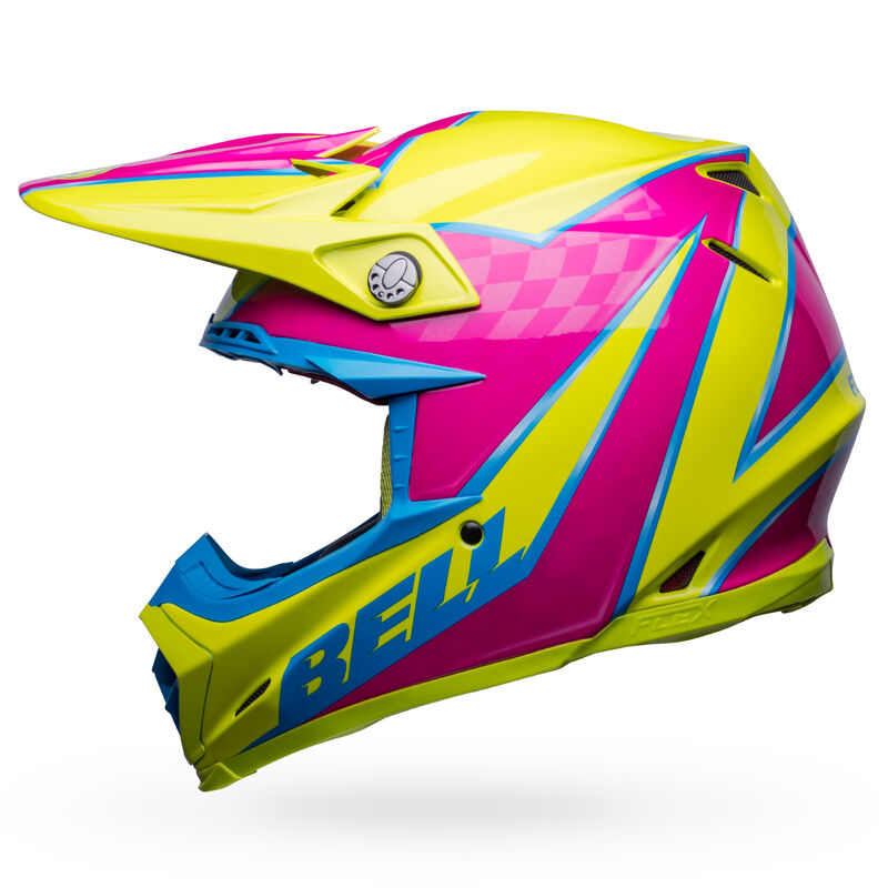 Bell Moto-9s Flex Sprite Gloss Yellow/Magenta - Medium