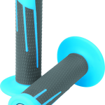 ProTaper Full Diamond Clamp-On Grips - Neon Blue/Dark Gray