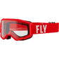 Fly Racing Youth Focus Goggle Red/White - Clear Lens by WPS