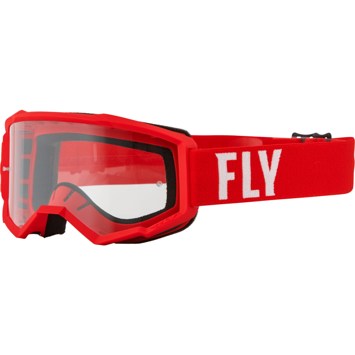 Fly Racing Youth Focus Goggle Red/White - Clear Lens by WPS