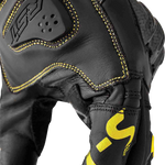 RST S1 CE Leather Glove - Black/Fluro Yellow - 2XL