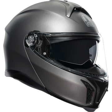 AGV Tourmodular Helmet - Luna Matte Gray - 2XL 201251F4OY00516 | Street Full Face Modular Helmet