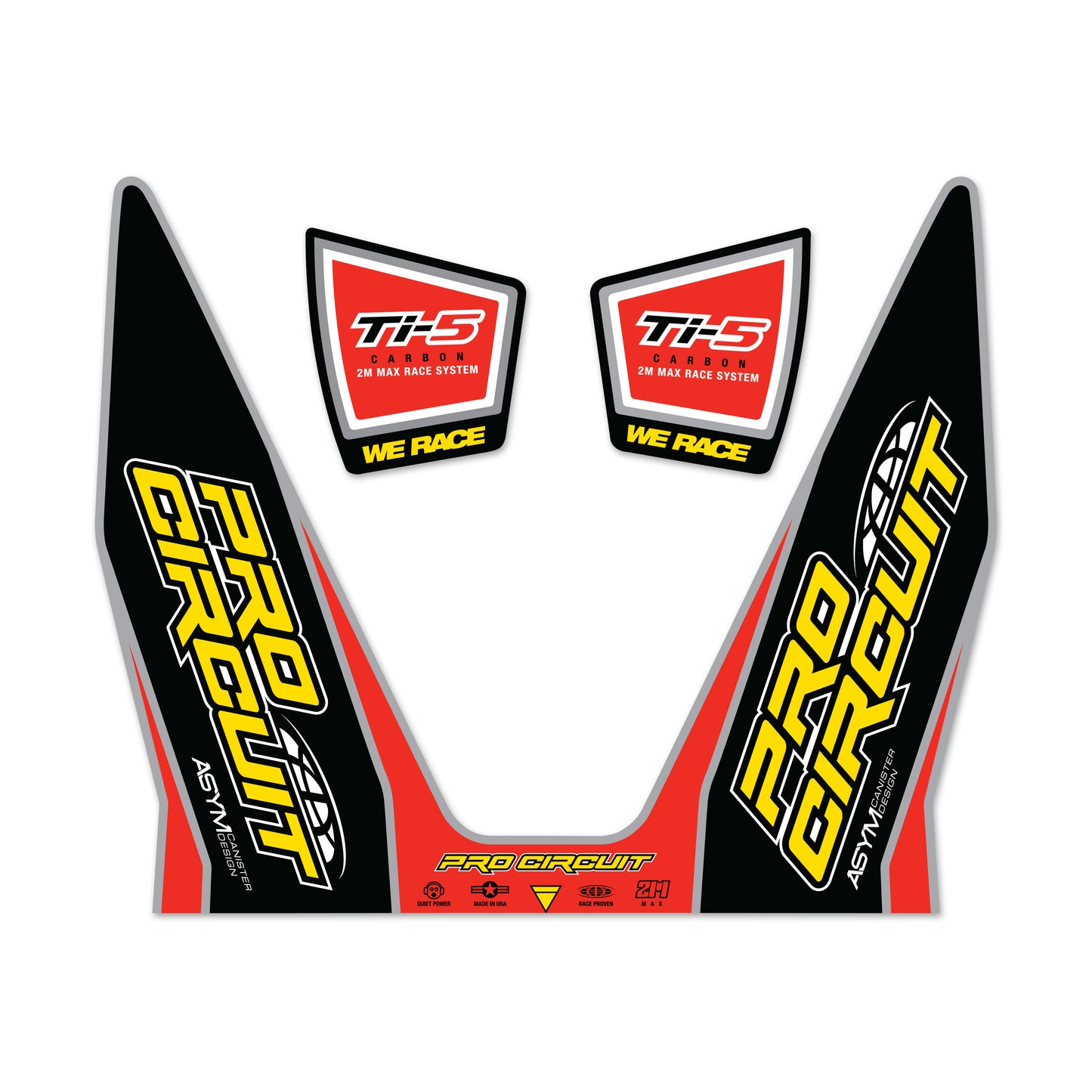 Ti 5 Decals Replacement Muffler Stickers