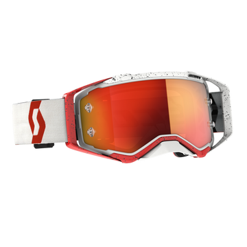Prospect Goggle Red/White Orange Chrome Works Lens
