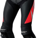 RST Tractech Evo D3O CE Leather Pants - Black/Fluro Red - S