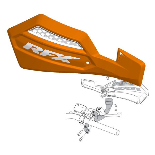RFX Race Series Handguard Orange Inc Mount Kit FXGU 30100 55OR