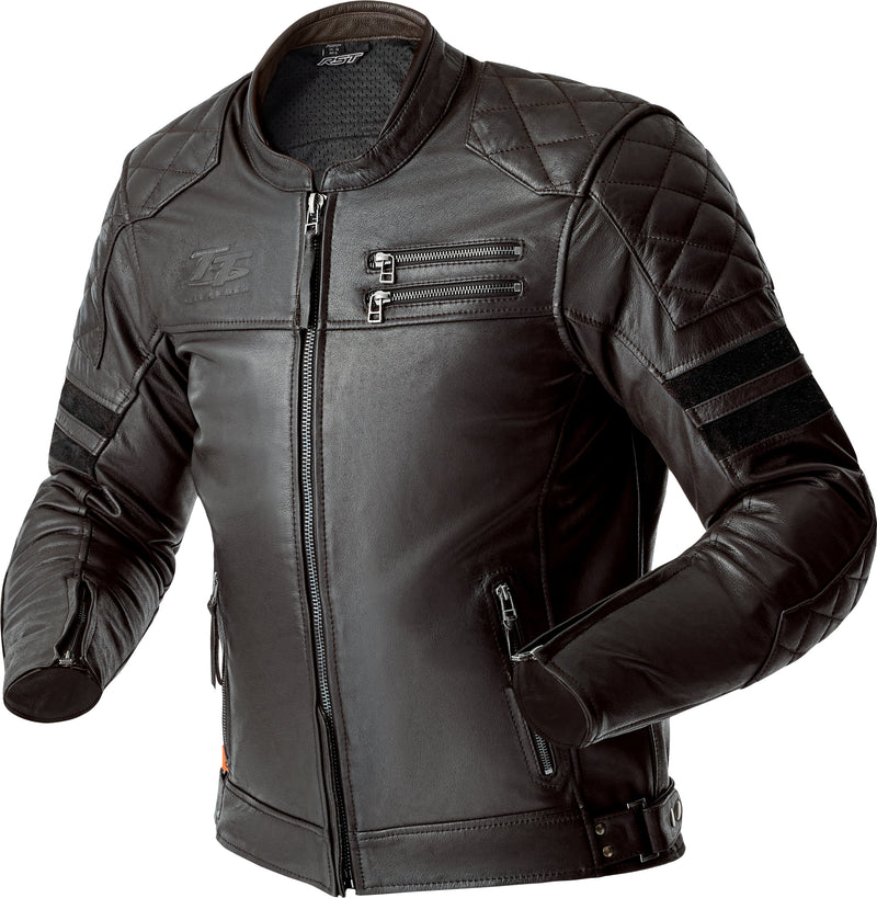 RST Hillberry D3O CE Leather Jacket - Brown - XL