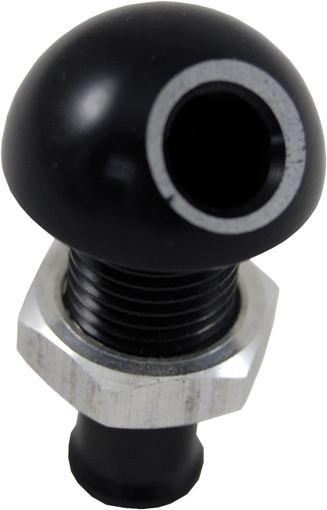 Billet Thru Hull Water Fitting Black 3/8" 45 Deg.