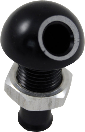 Billet Thru Hull Water Fitting Black 3/8" 45 Deg.