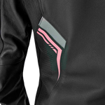 RST Women's S1 D3O Leather CE Jacket - Black/Fluro Pink - 3XL