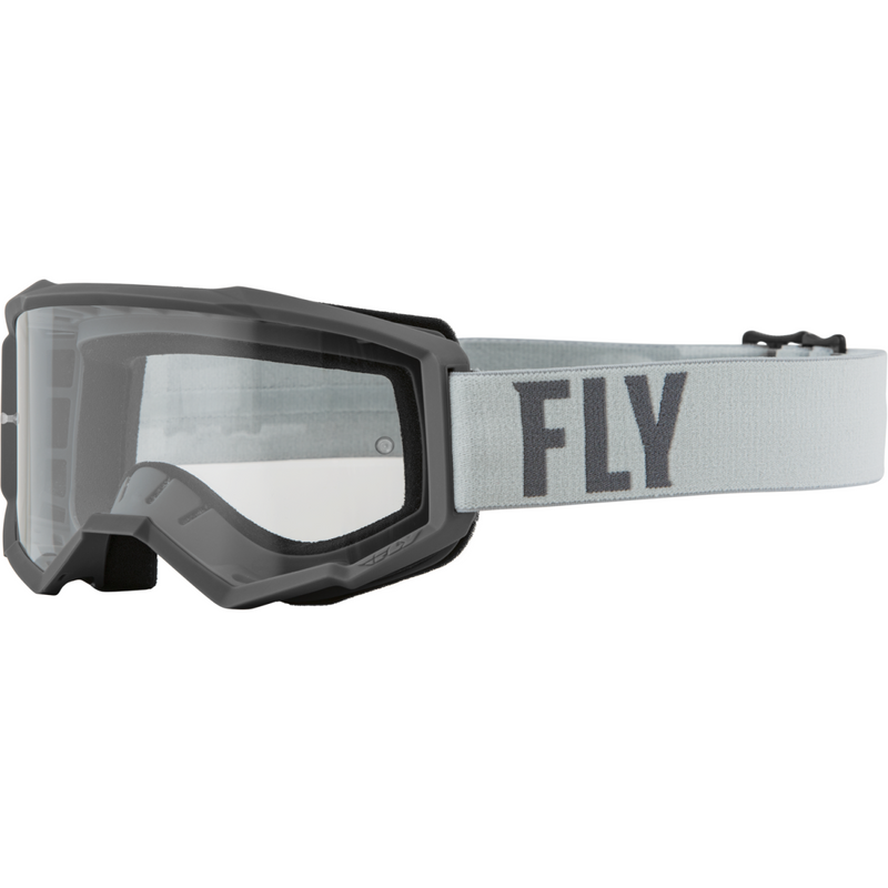 Fly Racing Youth Focus Goggle Grey/Dark - Clear Lens by WPS
