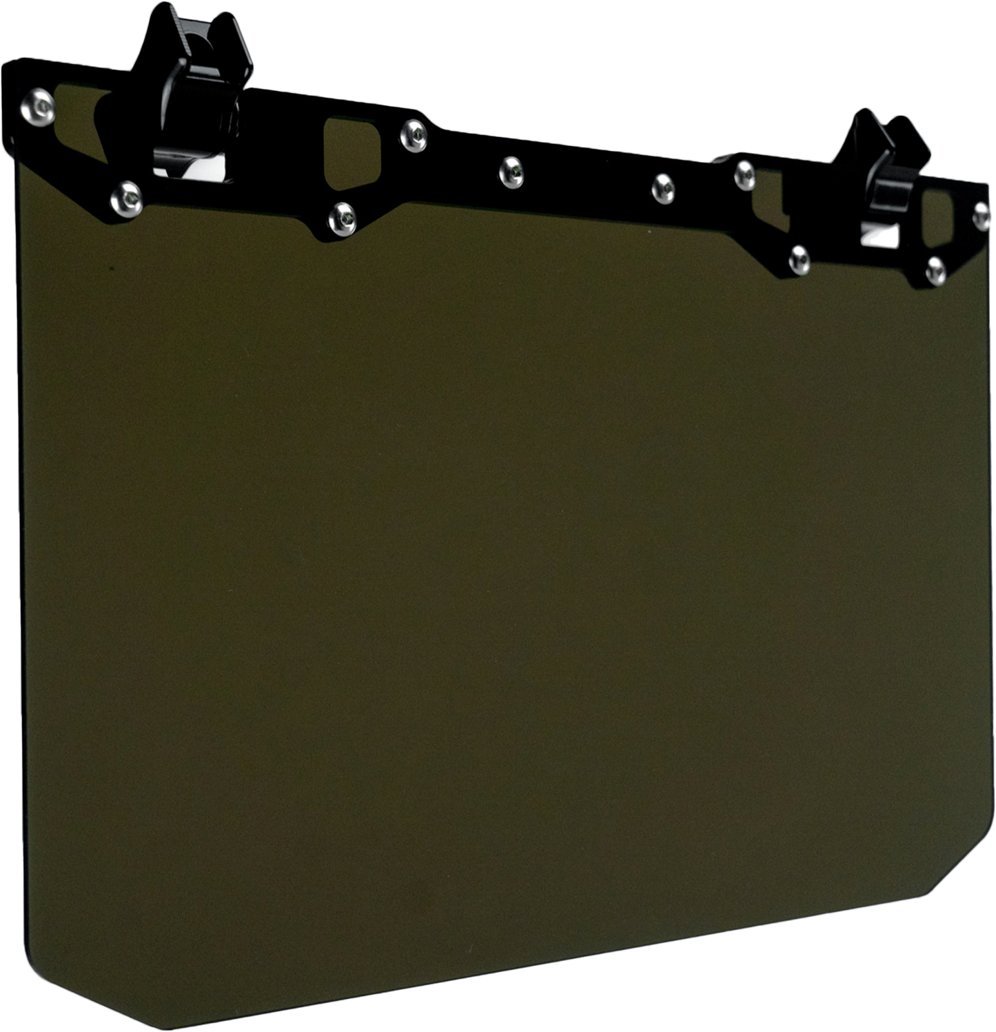 12" X 8" Narrow Mount Sun Viso W/Tinted Shield  Black