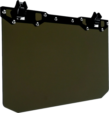 12" X 8" Narrow Mount Sun Viso W/Tinted Shield  Black