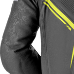 RST S1 D3O CE Leather Suit - Black/Grey/Fluro Yellow - M