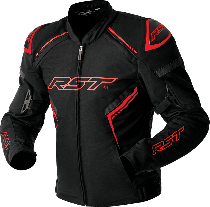 RST S1 D3O Textile CE Jacket - Black/Grey/Red - 3XL