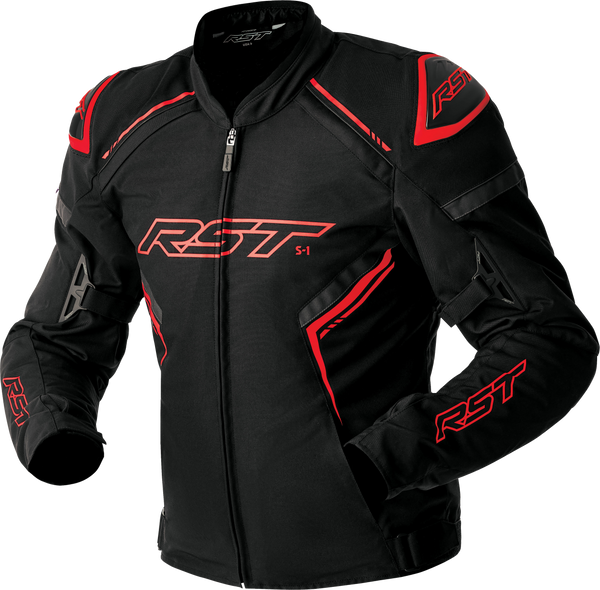 RST S1 D3O Textile CE Jacket - Black/Grey/Red - S