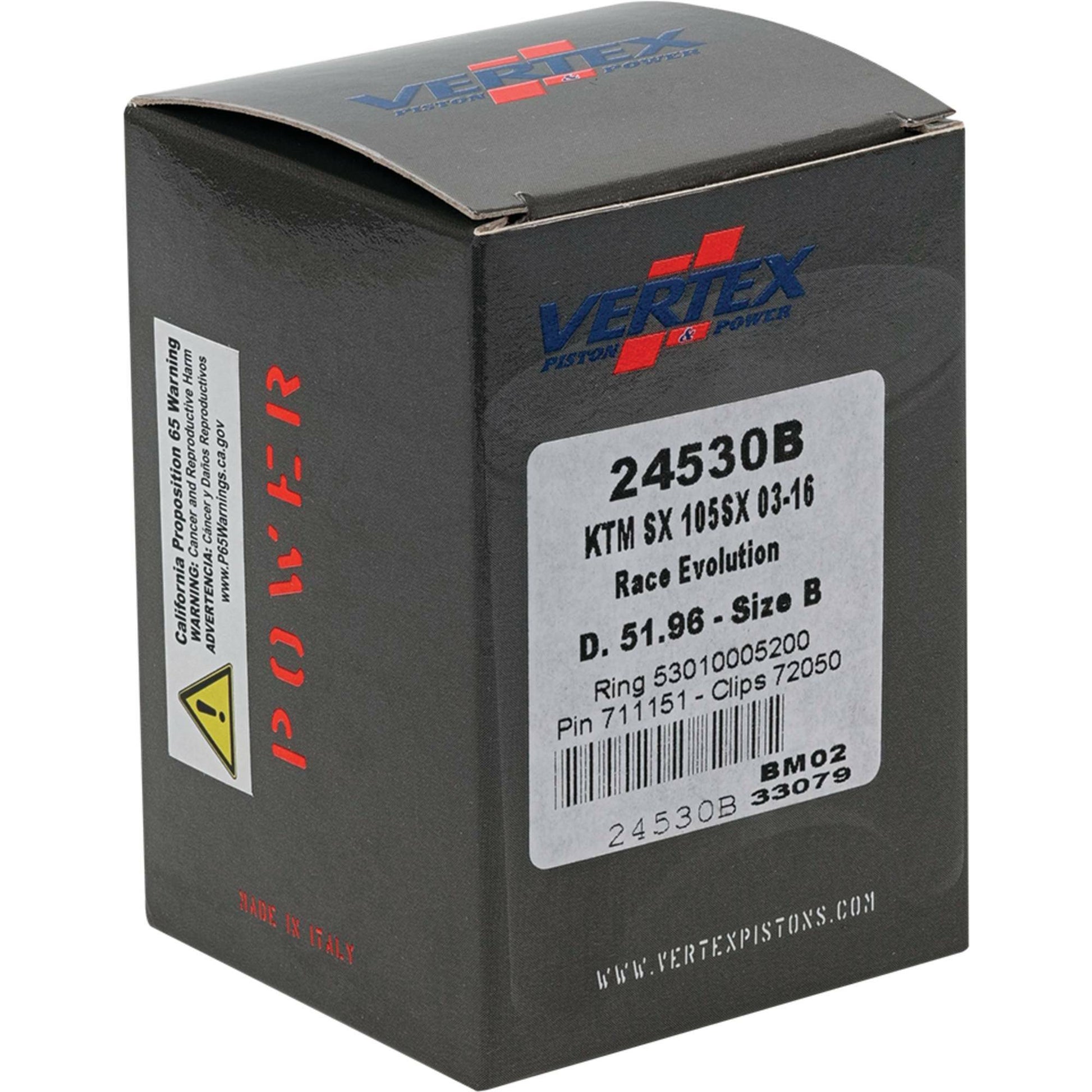 Piston Kit Cast Race Evolution 51.96/Stroker Ktm