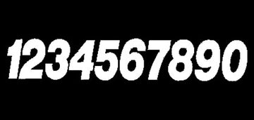 #1 5" White Super X Digits 3/Pk