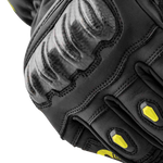 RST S1 CE Leather Glove - Black/Fluro Yellow - L