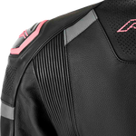 RST Women's S1 D3O Leather CE Jacket - Black/Fluro Pink - XL